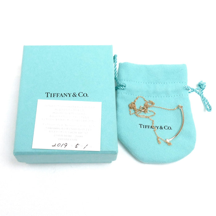 TIFFANY&Co. ティファニー K18PG ピンクゴールド Tスマイル スモール ネックレス 60011678 2.7g 41～46cm レディース【中古】【美品】