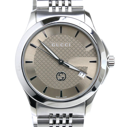 GUCCI グッチ Gタイムレス 腕時計 電池式 YA1264107/126.4 38ｍｍ　ブラウン メンズ【中古】