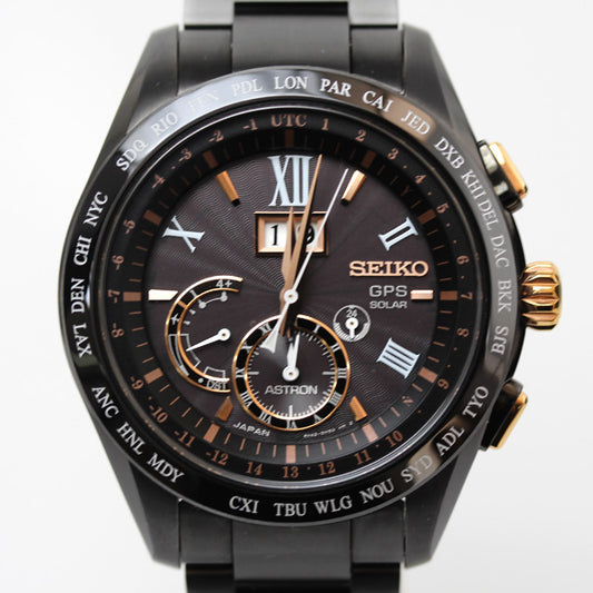 SEIKO セイコー ASTRON GPS衛星電波 腕時計 ソーラー SBXB141/8X42-0AB0-3 メンズ【中古】