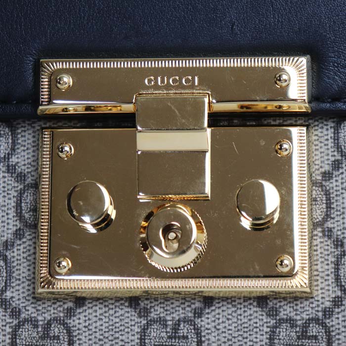 GUCCI グッチ パドロック GG スモール  ショルダーバッグ GGスプリーム ベージュ/エボニー/ブラック 409487 KLQJG 9785 レディース【中古】【美品】