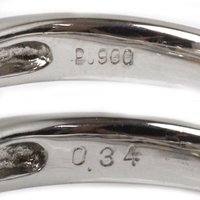 Pt900プラチナ リング・指輪 パール約12.3mm ダイヤモンド0.34ct 12号 8.9g レディース【中古】【美品】