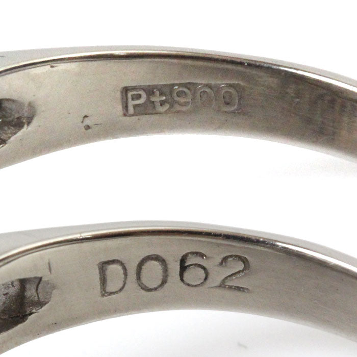 Pt900プラチナ リング・指輪 パール約12.7mm ダイヤモンド0.62ct 10号 13.3g レディース【中古】【美品】