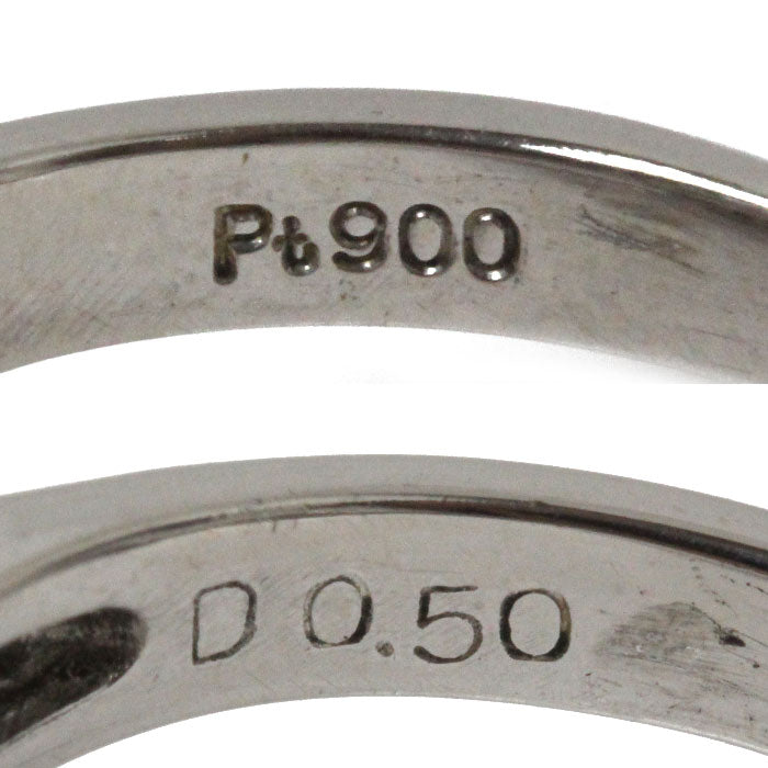 Pt900プラチナ リング・指輪 パール約11.7mm ダイヤモンド0.50ct 10号 9.5g レディース【中古】