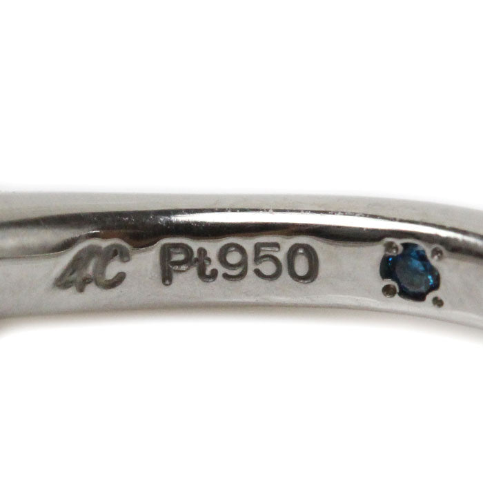 4℃ ヨンドシー Pt950プラチナ リング・指輪 ダイヤモンド 9号 2.8g