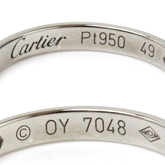 Cartier カルティエ Pt950プラチナ 1895 ウェディング 3P ダイヤ リング・指輪 B4058349 9号 49 2.7g レディース【中古】【美品】