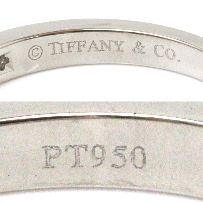 TIFFANY&Co. ティファニー Pt950プラチナ ハーフサークル チャネルセッティング リング・指輪 ダイヤモンド 9号 3.6g レディース【中古】