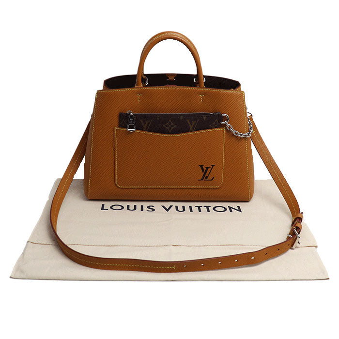 LOUIS VUITTON ルイ・ヴィトン マレル・トートMM 2Wayショルダーバッグ エピ ゴールドミエル M59953 ICチップ レディース【中古】【美品】