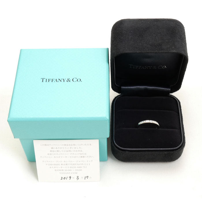 TIFFANY&Co. ティファニー Pt950プラチナ ハーフサークル リング・指輪 ダイヤモンド 6号 2.7g レディース【中古】【美品】