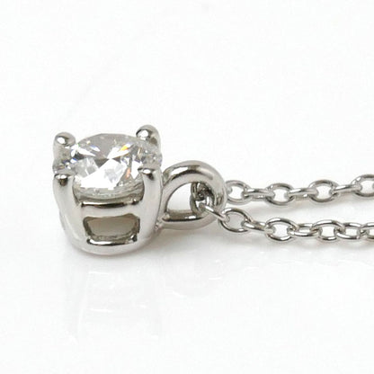 TIFFANY&Co. ティファニー Pt950プラチナ ソリティア ネックレス ダイヤモンド0.28ct 2.5g 45cm レディース【中古】【美品】