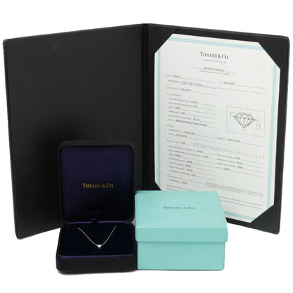 TIFFANY&Co. ティファニー Pt950プラチナ ソリティア ネックレス ダイヤモンド0.28ct 2.5g 45cm レディース【中古】【美品】