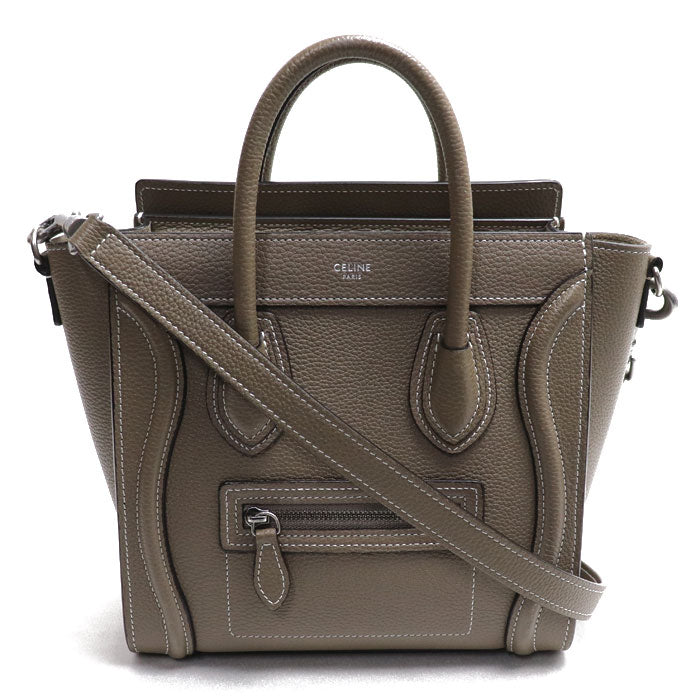 CELINE セリーヌ ラゲージ ナノショッパー 2Wayショルダーバッグ スリ 189243DRU.09SO レディース【中古】