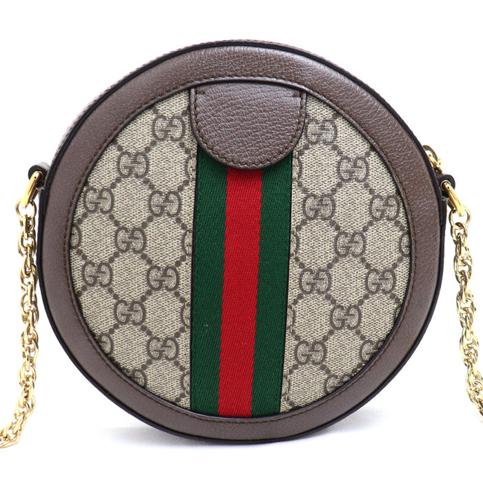 GUCCI グッチ オフィディア GGスプリーム チェーンショルダー ショルダーバッグ ベージュ エボニー 550618 96I3B 8745 レディース【中古】【美品】