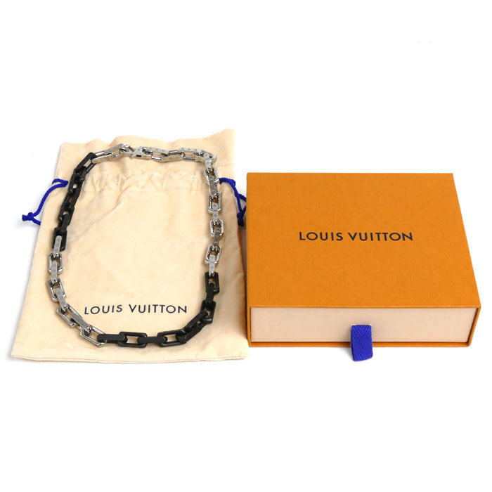 LOUIS VUITTON ルイ・ヴィトン メタル ネックレス・モノグラム チェーン ネックレス M00677 LE1252 54cm メンズ【中古】